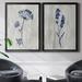 Indigo Botanical I - 2 Piece Graphic Art Print Set Canvas in Blue/Gray Laurel Foundry Modern Farmhouse® | 26.5 H x 73 W x 1.5 D in | Wayfair