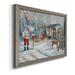 The Holiday Aisle® Santa's Hideaway-Premium Framed Canvas - Ready To Hang Canvas, Solid Wood in Gray/Red/White | 37.5 H x 27.5 W x 1.5 D in | Wayfair