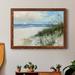 Highland Dunes Oak Island Sunrise - Painting Print on Canvas, Solid Wood in Blue/Green/White | 37.5 H x 27.5 W x 1.5 D in | Wayfair