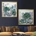 Dakota Fields Succulent Garden I - 2 Piece Picture Frame Painting Print Set on Canvas Canvas, Solid Wood in Black | 17.5 H x 35 W x 1.5 D in | Wayfair