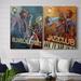 Winston Porter Bourbon Street Blues - 2 Piece Print Set on Paper Canvas/Metal in Blue/Brown/Green | 32 H x 48 W in | Wayfair