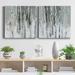 Millwood Pines Birch Blush I - 2 Piece Wrapped Canvas Painting Print Set Metal in Gray/Green | 40 H x 80 W x 1 D in | Wayfair