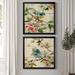 Lark Manor™ Birds & Blossoms I - 2 Piece Picture Frame Painting Print Set Canvas, Solid Wood in Blue/Green/Pink | 30.5 H x 61 W x 1.5 D in | Wayfair