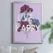 Winston Porter Live Happy by J Paul - Picture Frame Textual Art Print on Canvas Canvas, in Blue/Indigo/Pink | 36.5 H x 26.5 W x 1.5 D in | Wayfair