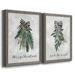 The Holiday Aisle® Sprig of Christmas Time - 2 Piece Picture Frame Graphic Art Print Set Canvas, Solid Wood in White | 31.5 H x 47 W in | Wayfair