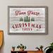 The Holiday Aisle® Farm Fresh Christmas Trees - Textual Art Print on Canvas in Gray/Green/Red | 31.5 H x 23.5 W x 1.5 D in | Wayfair