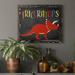 Isabelle & Max™ Triceratops - Painting Print on Canvas, Solid Wood in Black/Red | 24 H x 18 W x 1.5 D in | Wayfair 776424A454B843B4BC87130AEC5EBEC2