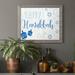 The Holiday Aisle® Happy Hanukkah - Graphic Art Print on Canvas Canvas, Wood in Blue/White | 20 H x 17 W x 1.5 D in | Wayfair