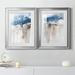 Mercury Row® Windy Cliff I - 2 Piece Painting Print Set Paper, Solid Wood in Blue/Gray/White | 22.5 H x 61 W x 1.5 D in | Wayfair