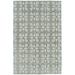 White 24 x 0.25 in Area Rug - Kaleen Peranakan Tile Floral Handmade Tufted Light Blue Indoor/Outdoor Area Rug Polyester | 24 W x 0.25 D in | Wayfair