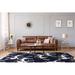 White 36 x 0.125 in Area Rug - Kaleen Forever Fauna Handmade Tufted Navy Area Rug Polyester | 36 W x 0.125 D in | Wayfair HFA02-22-35