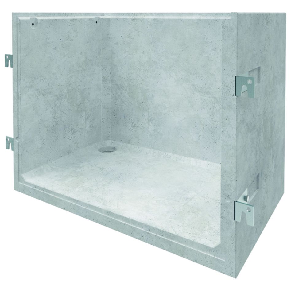 ACO Betonlichtschacht für druckwasserdichte Montage auf Dämmung, 2000 mm, 1520 mm,80 mm,800 mm Image