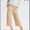 American Eagle Outfitters Pants & Jumpsuits | Ae Smocked Wide Leg Culotte | Color: White/Yellow | Size: M