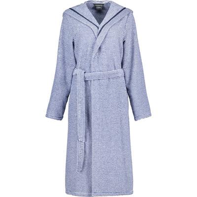 Cawö Bademäntel Damen Kapuze Streifen 3336 navy-weiß - 16 L Weiss
