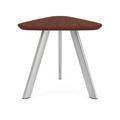 Lesro Willow Lounge Reception End Table Steel Legs High Pressure Laminate Top Wood in Red/Gray | 20 H x 20 W x 20 D in | Wayfair WL0520.SSV.TCC