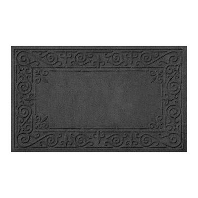 Water & Dirt Shield Fleur-de-Lis Door Mat - Navy, 22" x 60" - Frontgate