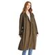 Women Olive Trench Coat Belt Double Breasted Pea Coat Faux Leather Coat Women Longline Trench Coat Faux Suede Women Casual Long Coat Women Spring Lightweighted Coat Women Autumn Faux Leather Coat -M