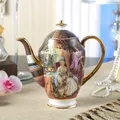 Théière Vintage Sophia en Céramique Britannique Cafetière en Porcelaine d'Europe 73 Verres