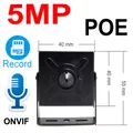 JIENUO-Mini Caméra de permission IP PoE HD 5MP Dispositif de Sécurité Domestique Haute Définition