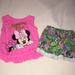 Disney Matching Sets | 3t Minnie Mouse Tropical Tank Top & Shorts | Color: Green/Pink | Size: 3tg