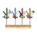 Alpine Water Can Rain Gauge 16 Piece Garden Stake Set Glass/Metal | 9.75 H x 10 W x 18.5 D in | Wayfair WQA306ABB