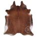 Brown 84 x 72 x 0.25 in Area Rug - Loon Peak® Natural Hair Handmade Cowhide Area Rug Cowhide | 84 H x 72 W x 0.25 D in | Wayfair