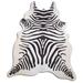 Black/White 72 x 0.25 in Area Rug - Bloomsbury Market Zebra Printed Hair Handmade Cowhide Area Rug Cowhide | 72 W x 0.25 D in | Wayfair