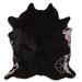 Black 72 x 0.25 in Area Rug - Loon Peak® Acid Washed Hair Handmade Cowhide Area Rug Cowhide | 72 W x 0.25 D in | Wayfair