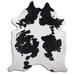 Black/White 84 x 72 x 0.25 in Area Rug - Loon Peak® Natural Hair Handmade Cowhide Area Rug Cowhide | 84 H x 72 W x 0.25 D in | Wayfair