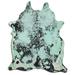 Green 72 x 0.25 in Area Rug - Loon Peak® Acid Washed Hair Handmade Cowhide Lime Area Rug Cowhide | 72 W x 0.25 D in | Wayfair