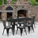 17 Stories Kingwai 6 - Person Dining Set Metal in Black | Wayfair STSS6819 43608945