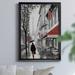 Winston Porter Rainy Paris I by J Paul - Picture Frame Painting Print on Canvas Canvas, Solid Wood in Gray/Red | 24.5 H x 18.5 W x 1.5 D in | Wayfair