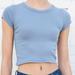 Brandy Melville Tops | Never Worn Grey Brandy Melville Ashlyn Top | Color: Blue/Gray | Size: Os