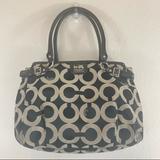 Coach Bags | Coach Madison Op Art Kara Carryall Handbag | Color: Black/Silver | Size: Os