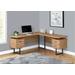 "Computer Desk / Home Office / Corner / Left / Right Set-Up / Storage Drawers / 70""L / L Shape / Work / Laptop / Metal / Laminate / Brown / Black / Contemporary / Modern - Monarch Specialties I 7612"