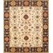 "Sultanabad Collection Hand-Knotted Lamb's Wool Area Rug- 8' 4"" X 9'10"" - Pasargad Home P-42 IVORY 8X10"