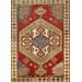 "Pasargad Home Vintage Kazak Collection Rust Lamb's Wool Area Rug- 4' 1"" X 5' 9"" - Pasargad Home 046181"