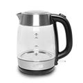 Haden Guildford Glass Kettle - Rapid Boil, Illuminated Base, Ergonomic Handle, 1.7L Capacity, Boil-Dry Protection, 3Kw Element, Brushed Steel - Easy To Clean
