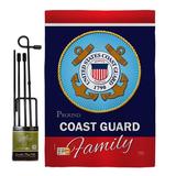 Breeze Decor Coast Guard Proudly Family American Military Impressions Decorative Vertical 2-Sided 1'5 x 1' ft. Polyester Flag Set | Wayfair