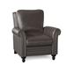 Bradington-Young Richardson 36.5" Wide Standard Recliner Fade Resistant/Genuine Leather in Gray | 41 H x 36.5 W x 43 D in | Wayfair