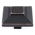 Atlas Homewares Trocadero 1 1/2" Length Square Knob Metal in Brown | 1.5 H x 1.5 W x 1 D in | Wayfair 4002-VB
