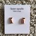 Kate Spade Jewelry | Kate Spade Pink Sliced Scallop Earrings | Color: Gold/Pink | Size: Os