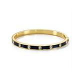 Kate Spade Jewelry | Kate Spade Set In Stone Bangle Black | Color: Black/Gold | Size: Os