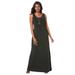 Plus Size Women's Stretch Knit Tank Maxi Dress by The London Collection in Black (Size 18)