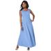 Plus Size Women's Crochet-Detailed Dress by Jessica London in French Blue (Size 26) Maxi Length