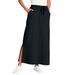 Plus Size Women's Sport Knit Side-Slit Skirt by Woman Within in Black (Size 18/20)