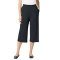 Plus Size Women's 7-Day Knit Culotte by Woman Within in Heather Charcoal (Size 14/16) Pants