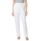 Plus Size Women's 7-Day Knit Straight Leg Pant by Woman Within in White (Size 3X)
