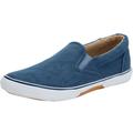 Wide Width Men's Canvas Slip-On Shoes by KingSize in Stonewash Navy (Size 13 W) Loafers Shoes