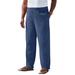 Men's Big & Tall Elastic Waist Gauze Cotton Pants by KS Island in Navy (Size XL)